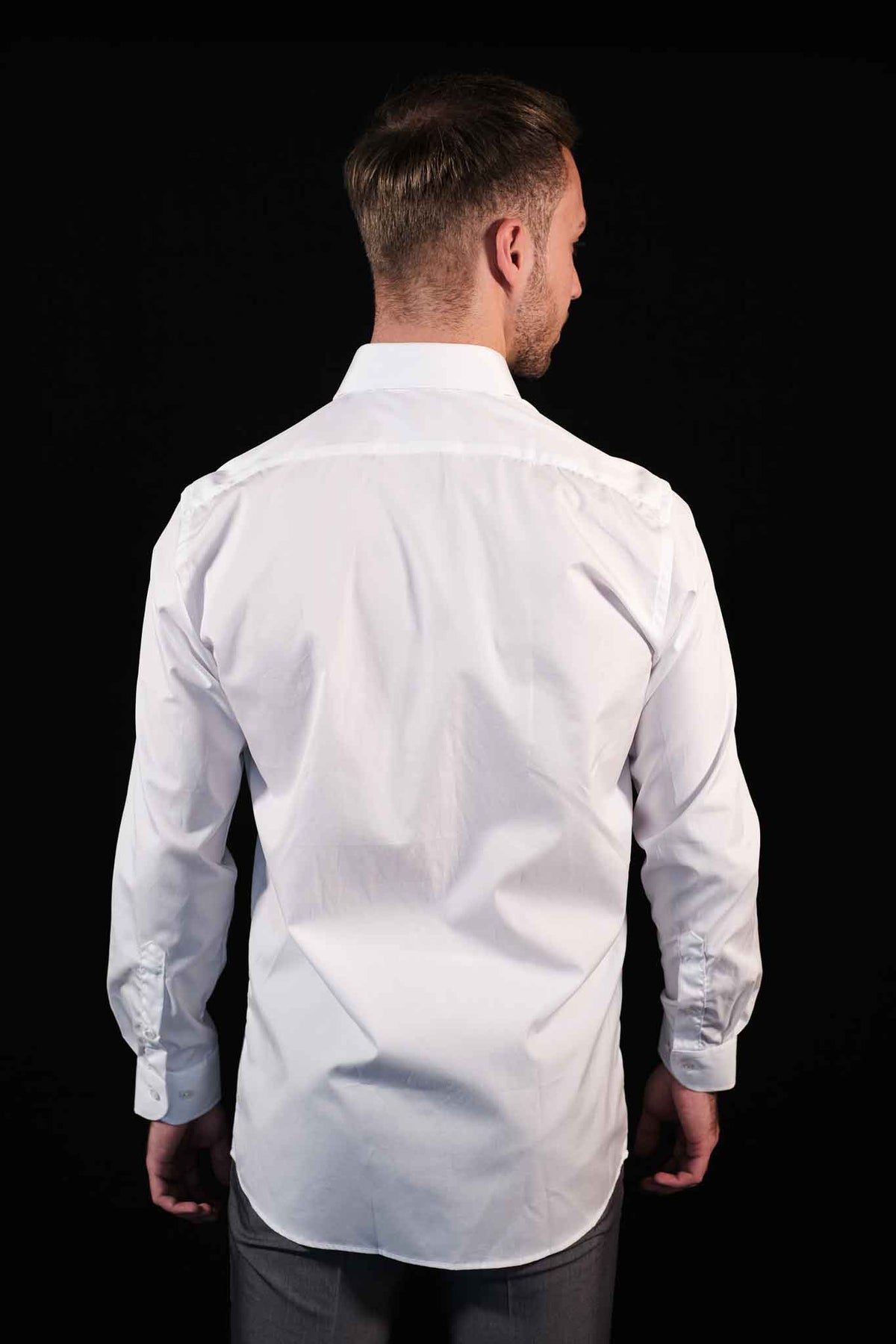 High Quality Twill Shirt White Modern Fit (Straight Cut)