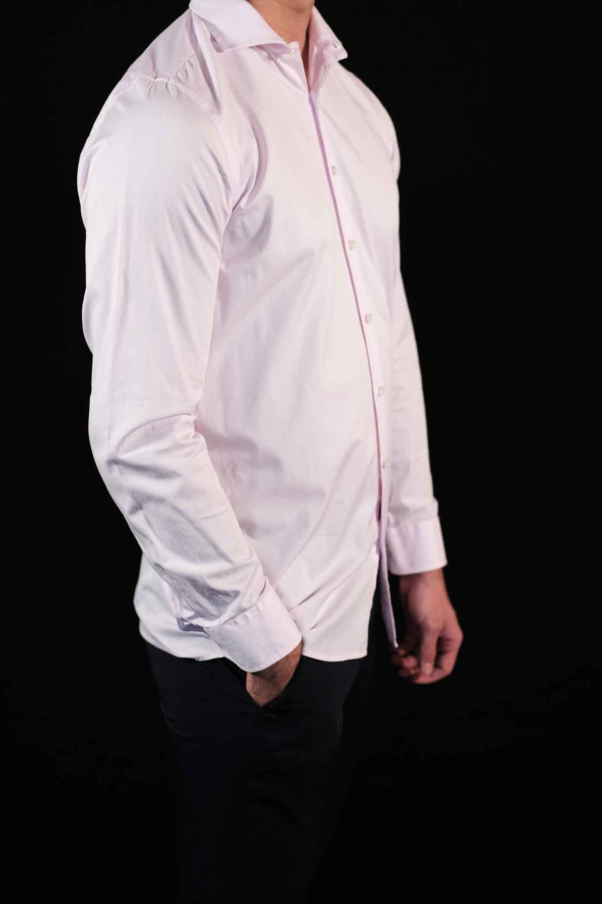 High Quality Twill Shirt Pink Modern Fit (Straight Cut)