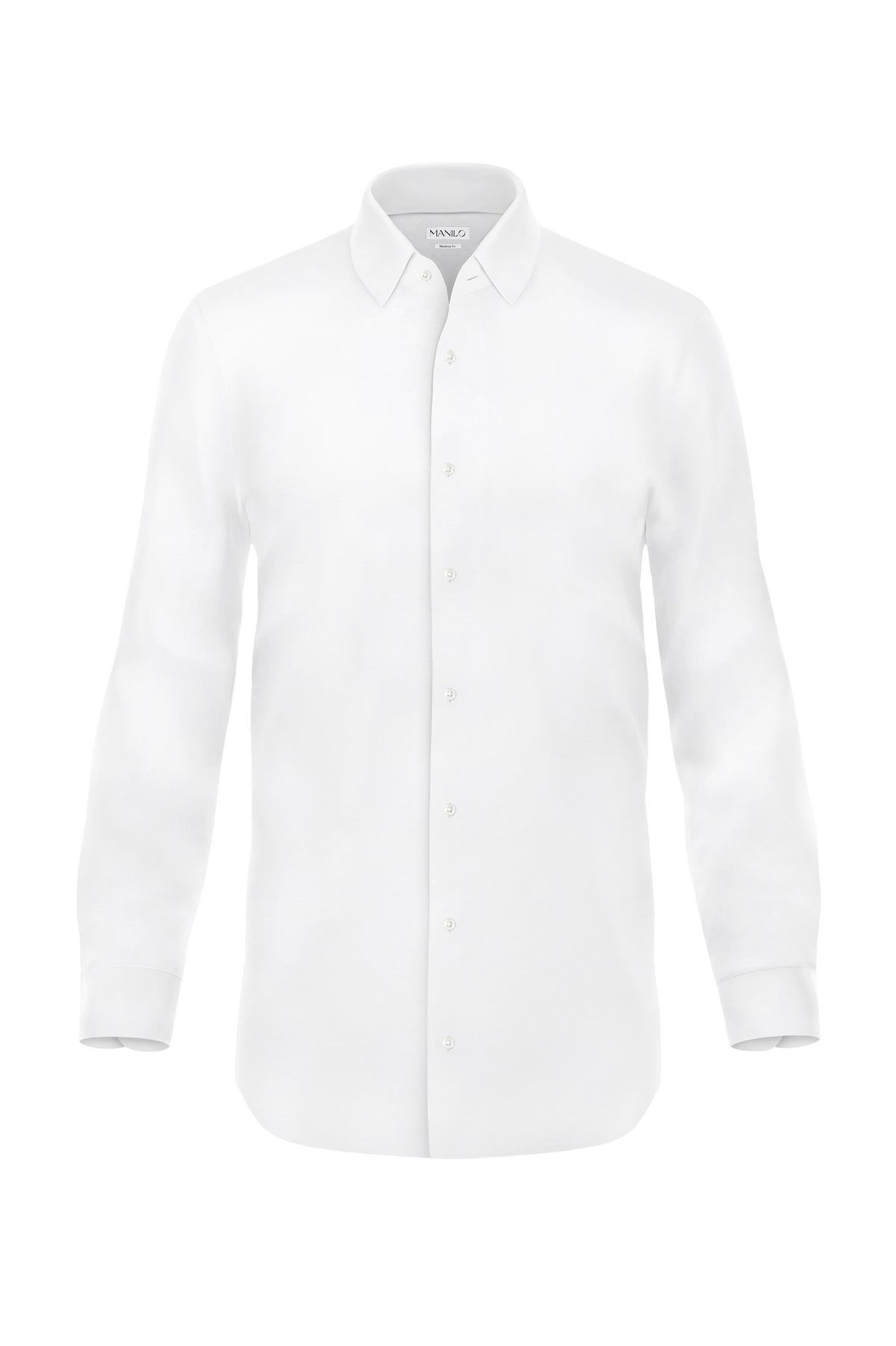 High Quality Twill Shirt White Modern Fit (Straight Cut)